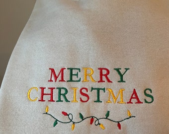Weihnachten Sweatshirt, Sweatshirt, Pullover, Bestickter Weihnachtspullover, Süßer Feiertagspullover, Geschenk, Frohe Weihnachten, Hirsch