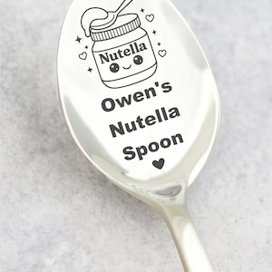 Nutella Spoon Personalized Nut Butter Gift with Name Best Friend Engraved Nutella Shovel Customized Text BFF Gift Nutella Lover Custom
