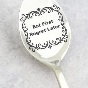 Custom Engraved Funny Spoon, Custom Text Spoons, Personalized Stainless Steel, Unique Gift Idea,  Fun Spoon, Gift for him and Her