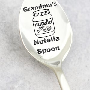 Nutella Spoon Personalized Nut Butter Gift with Name Best Friend Engraved Nutella Shovel Customized Text BFF Gift Nutella Lover Grandma