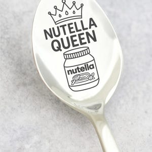 Nutella Spoon Personalized Nut Butter Gift with Name Best Friend Engraved Nutella Shovel Customized Text BFF Gift Nutella Queen Lover