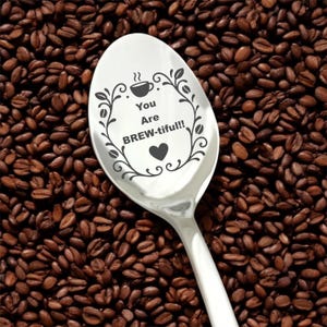 Custom Engraved Spoon, Custom Text Spoons, Personalized Stainless Steel, Unique Gift Idea, Spoon for Her, Coffee Spoon, Gifting