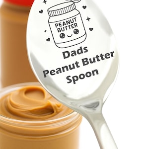 Peanut Butter Spoon Personalized Nut Butter Gift with Name Best Friend Engraved Customized Text BFF Gift Peanut Butter Lover