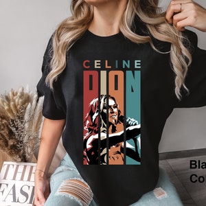 T-shirt Céline Dion Retro vintage Comfort Colors, chemise drôle Céline Dion, chemise vintage musique rétro, tee-shirt cadeau pour vous et vos amis 2023