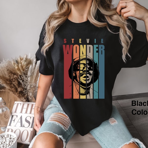 Stevie Wonder vintage Comfort Colors T-Shirt, Funny Stevie Wonder Shirt, Music Retro vintage Shirt, Gift Tee pour vous et vos amis 2023