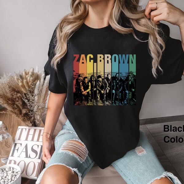 Zac Brown Band Retro Vintage Comfort Colors T-Shirt, Funny Zac Brown Band Shirt, Music Band Shirt, Gift Tee For You And Your Friends 2023