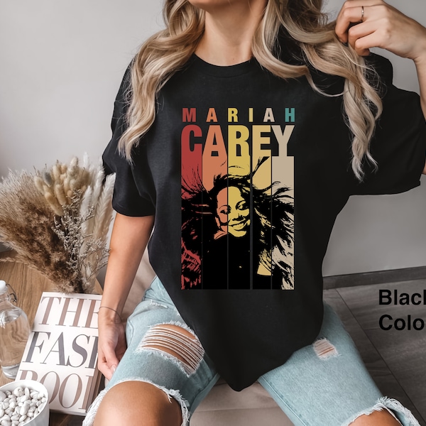 Mariah Carey Retro Vintage Comfort Colors camiseta, divertida camisa de Mariah Carey, camisa vintage de música, camiseta de regalo para ti y tus amigos 2023