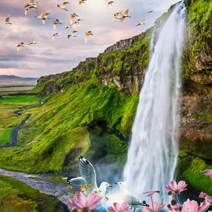 Waterfall Beautiful Scenery