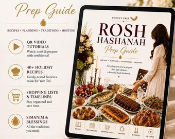 Rosh Hashanah Planner & Cookbook | Holiday Planning Guide + Recipes