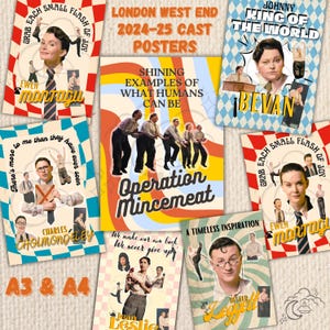 Retro Operation Mincemeat Theatre Poster - Current London Cast - West End Theatre, Theatre Artwork, Vintage, Print, Musical, Theatre Gift