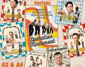 Retro Operation Mincemeat Theatre Poster - 24-25 London Cast - West End Theatre, Theatre Artwork, Vintage, Print, Musical, Theatre Gift