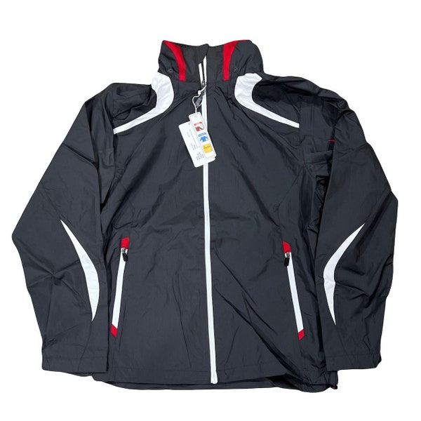 Men's Windbreaker Jacket Stylish With Hidden Hood Mesh Lined with Zipped Pockets With Hi Lighted Strips