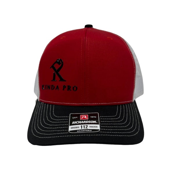 Trucker Hat, Curved  Brim, Richardson Snapback, Custom printed cap, Retro, Custom Logo Hat, Kinda Pro Logo Snapback, Gray Hat