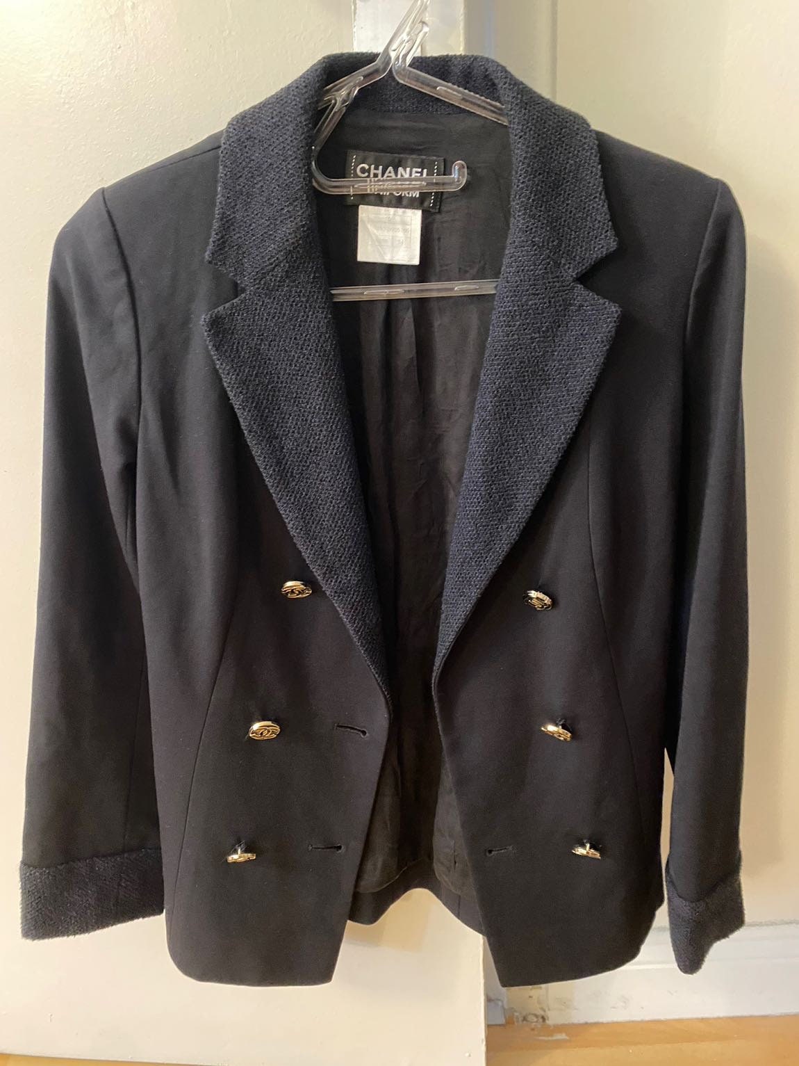 Chanel navy jacket discount