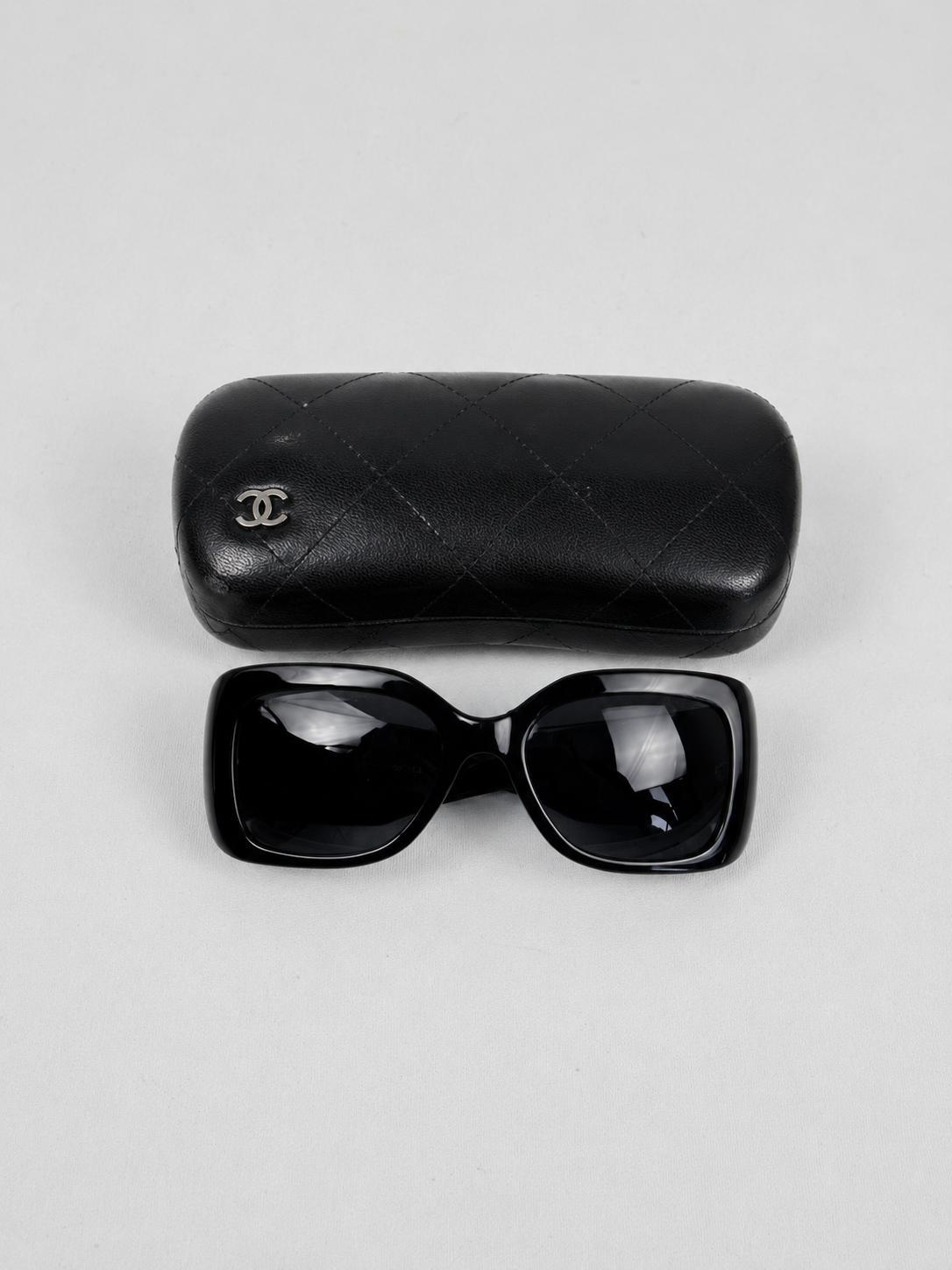 Vintage Chanel Archive Sunglasses – Rare Sculptural Quilted Black