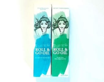 Peppermint Aromatherapy Roll On Set for Stress Relief, Essential Oil Roller Set