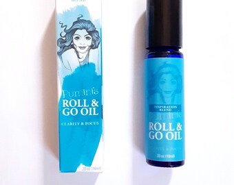 Inspiring Clarity & Focus Essential Oil Roll On, Aromatherapy Roll On Oil, Refreshing Aromatherapy Oil for Focus, Clarity, Inspiration