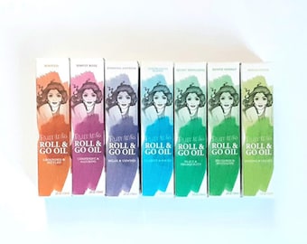 Aromatherapy Roll On Oil Gift Set; Essential Oil Rollers