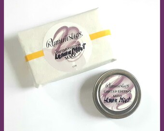 Lemon Mint Gift Set; Aromatherapy Hand & Cuticle Salve with Handcrafted Soap
