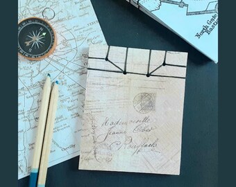 Vintage Letter Journal, Notaglic Unlined Pocket Notepad for Sketching and Notes
