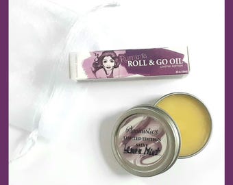 Lemon Mint Gift Set; Roll On Oil with Cuticle Salve (1 oz)