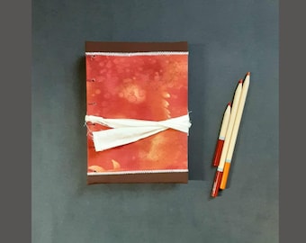 Rustic Blank Coptic Journal; Handbound Notebook & Unlined Sketchbook