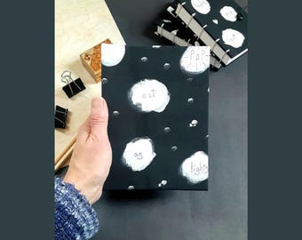 Black and White Blank Journal and Notebook; Unlined Journal & Sketchbook