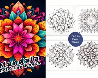 179 páginas para colorear de mandalas, terapia artística relajante (descarga en PDF)