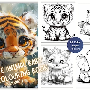 Animal Coloring Pages for Kids | Kids Coloring Book | Easy Coloring Activity | Fun & Educational Printable Coloring | Digital Download