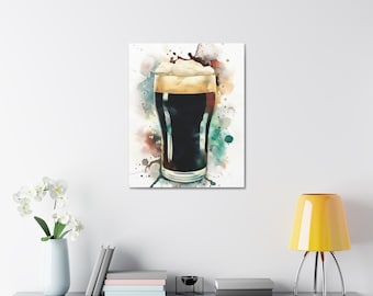 Guinness Acuarela Lienzo
