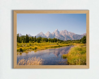 Grand Teton National Park Mountain Print - Large Mountain Wall Art - National Park Art - Grand Teton Wall Art Unframed
