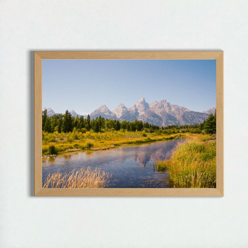 Grand Teton National Park Mountain Print Large Mountain Wall Art
