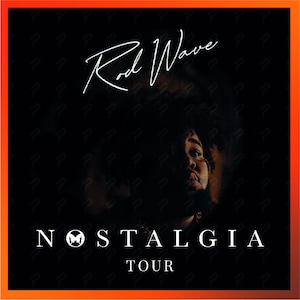 Rod Wave Nostalgia Tour 2023 Png, Rod Wave Png, Rod Wave Nostalgia png, Black Background, Transparent background, Rod Wave Tshirt