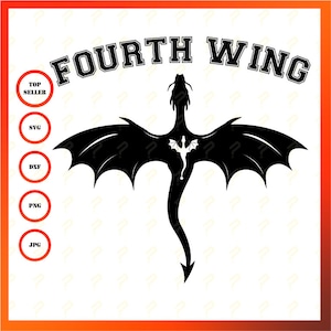 Fourth Wing Dragon SVG PNG: Romantasy Booktok Gift (Digital Download)