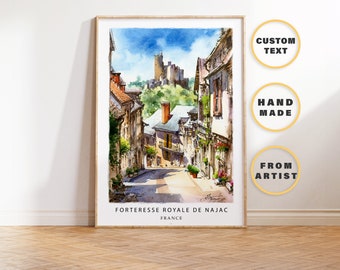 France Poster | Personalized Wall Art Print | Royale de Naja | Travel Europe Art Print, Birthday, Housewarming gifts for her, him, couple