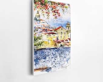 Lisbon Viewpoint Canvas Print: Santa Luzia, Portugal Art