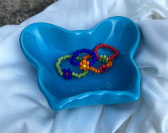 Anillo de flores con cuentas, anillo multicolor, anillo de flores, anillos para ella, anillo con cuentas, anillo de amistad, anillo con cuentas lindo