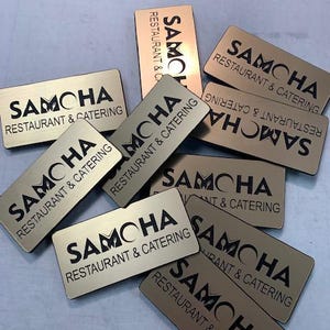 Personalized Engraved Name badges, Nametag, Magnetic Badge