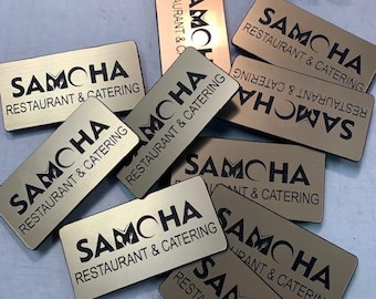 Personalized Engraved Name badges, Nametag, Magnetic Badge