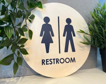 Round ADA Restroom Sign