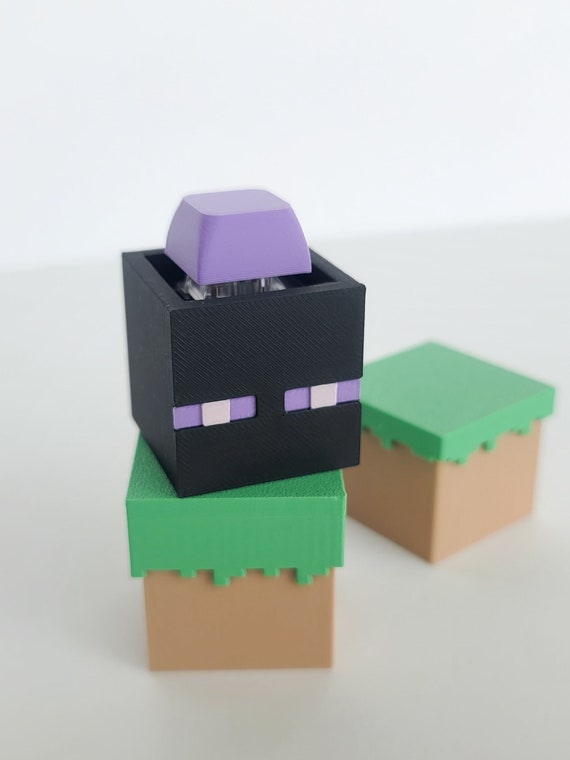 Minecraft Enderman Keyboard Switch Holder | Mechanical Keycap Holder | Fidget Toy | Cute Cozy Gaming | Desk Decor | Gamer Gift