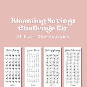 Blooming Savings Challenge | A6 Budget Binder Template