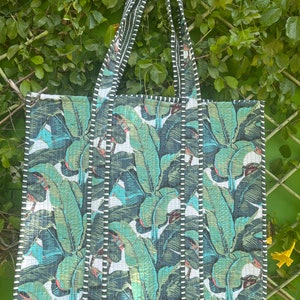 Sacola indiana com estampa floral em bloco, sacola acolchoada de algodão orgânico, sacola de compras feminina, sacola de viagem vintage, sacola de transporte