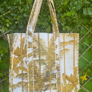 Sacola acolchoada de trabalho manual indiano, bolsa de praia de algodão puro, bolsa grande de viagem de fim de semana de algodão, sacola de tecido acolchoado artesanal, bolsa feminina