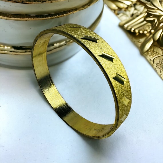 Vintage West Germany Bangle Bracelet Gold Tone - image 1