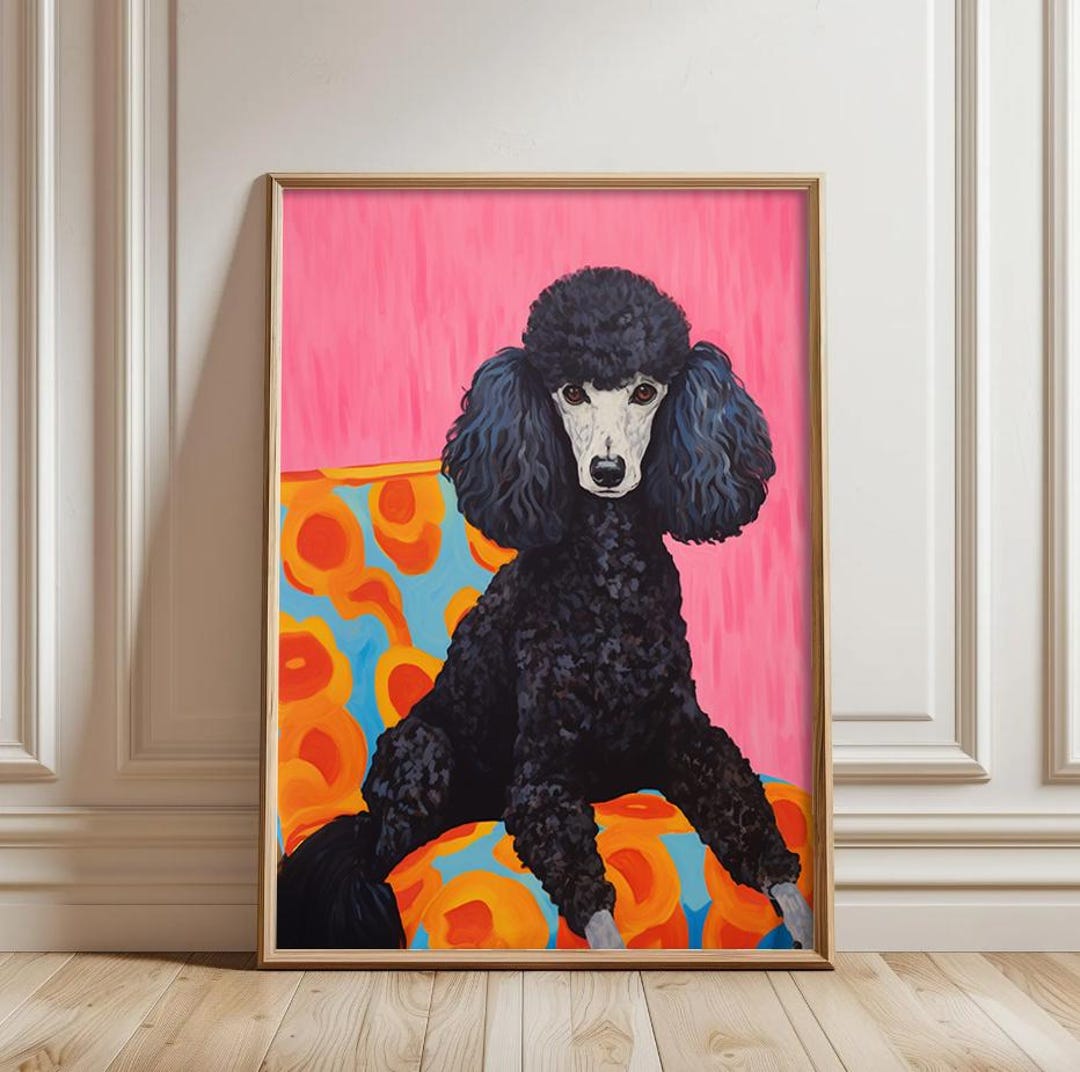 black-poodle-art-print-colorful-dog-portrait-poodle-illustration