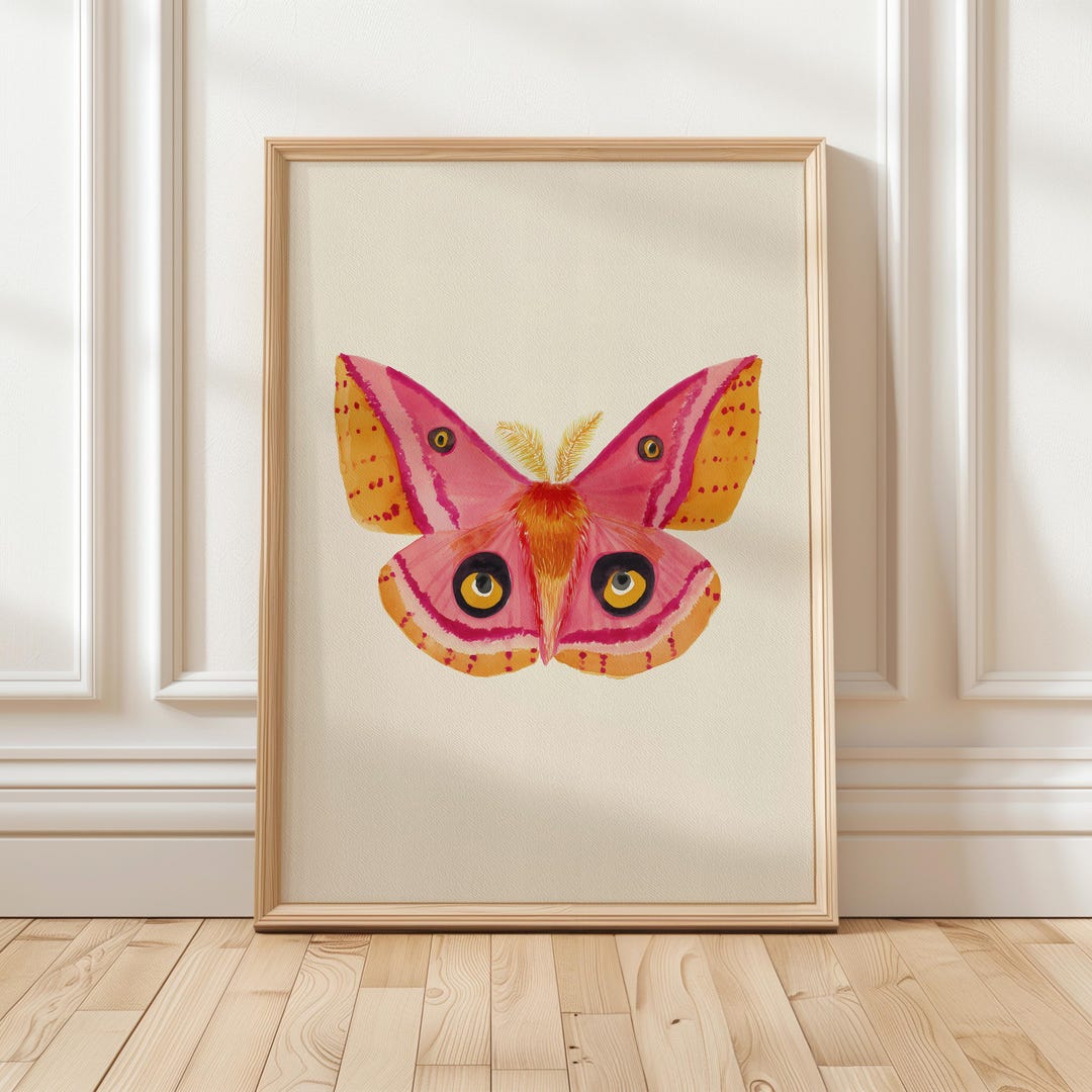 Moth Artwork, Butterfly Poster, Insect Wall Art, Bug Art (digital ...