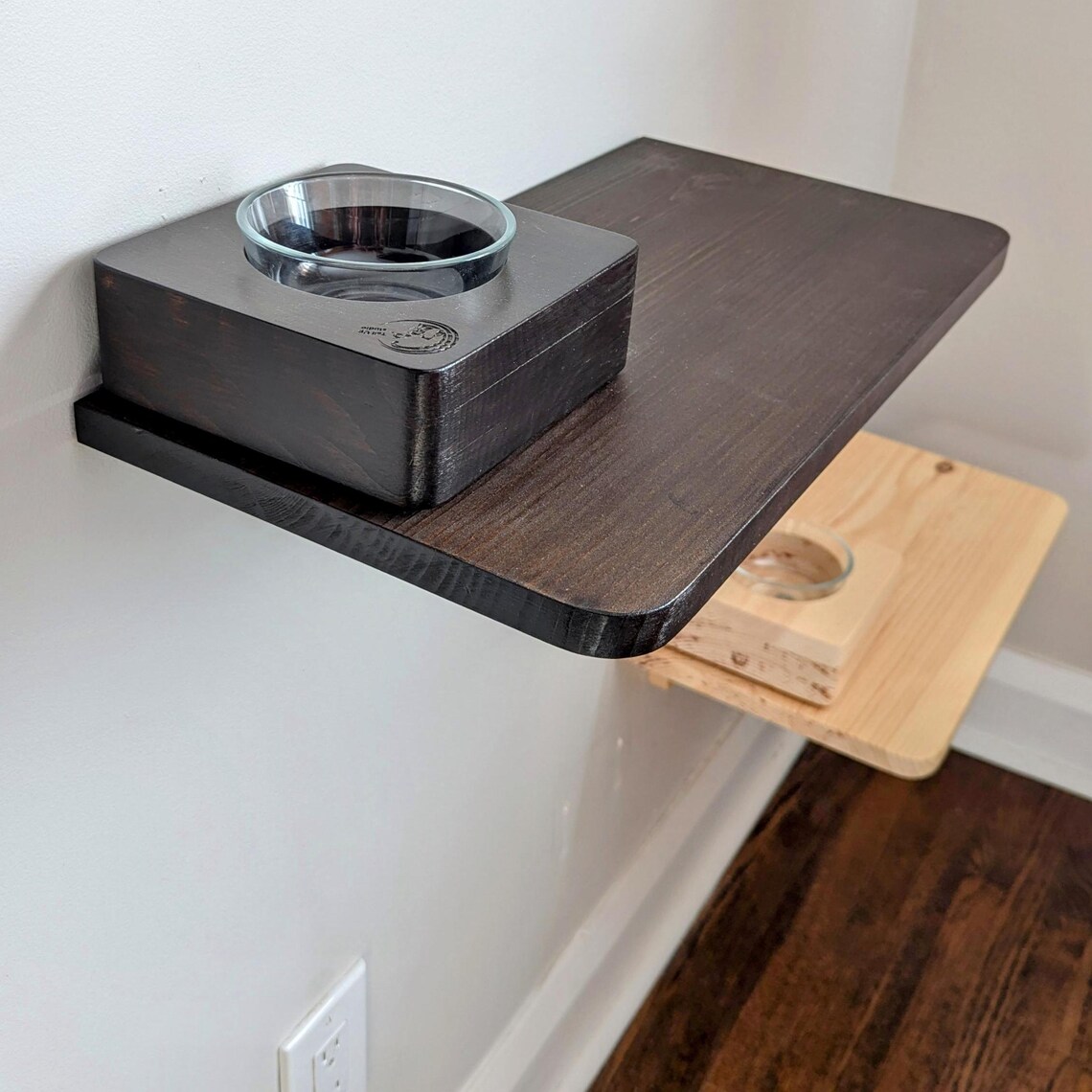 Personalized Dog Proof Cat Feeder Shelf Elevated Wall Stand For Photo Inspiration