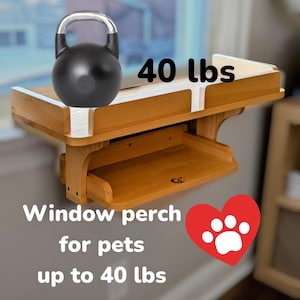 Cat Window Perch Wooden Cat Furniture Windowsill for pets