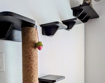 Cat Tree Wall Furniture Scratching Post with Cat Steps and Cat wall bed